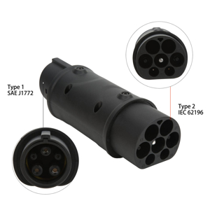 Kiểu 2 đến Kiểu 1 EVSE Adapter IEC 62196 đến SAE J1772 Adapter sạc xe điện 2