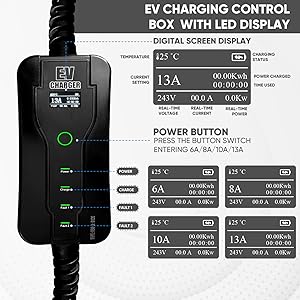 21 Ft Tesla Extension Cord 120V / 240V AC 48A Cáp mở rộng bộ sạc Tesla 2